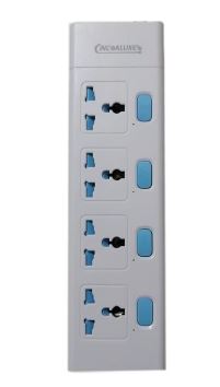 4 Socket Universal Power Extension Cord with Individual Switches(614)