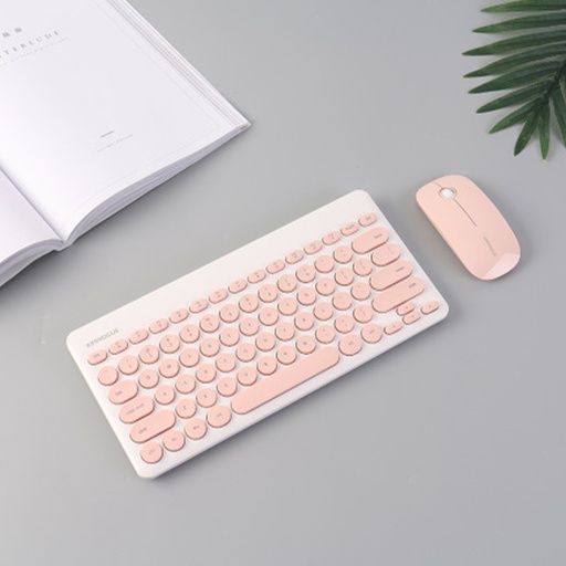 [XVDPCD00311] Stylish Wireless Mouse Keyboard Set IK6620 (Pink)