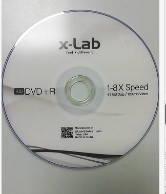 [XDD-4750] xLab DVD+R 1-8X Speed 4.7 GB/120 min Recordable Disk